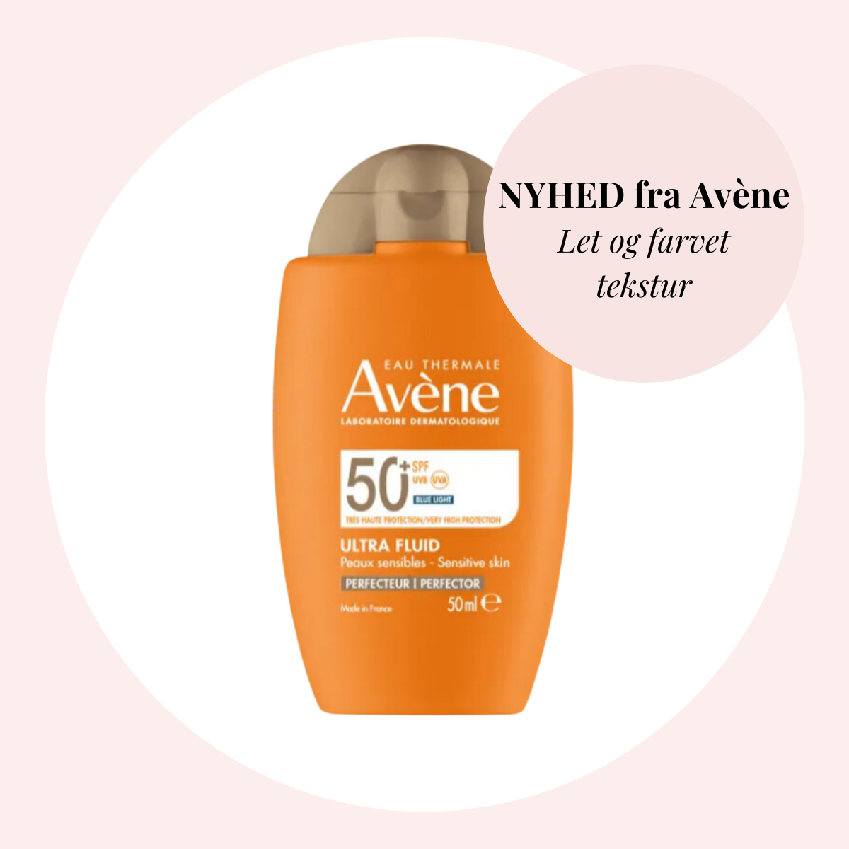 Avène solcreme til ansigtet med SPF 50 med farve