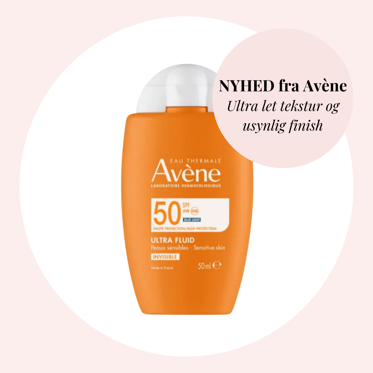usynlig solcreme med SPF 50